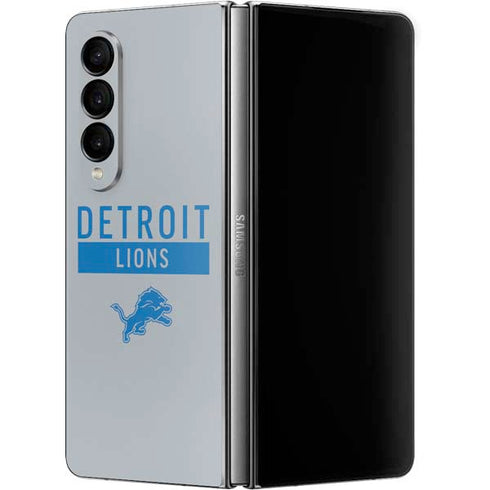 NFL Detroit Lions Grey Performance Series Galaxy Z Fold4 5G Skin