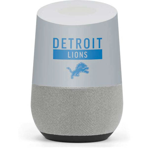 NFL Detroit Lions Grey Performance Series Google Home Skin