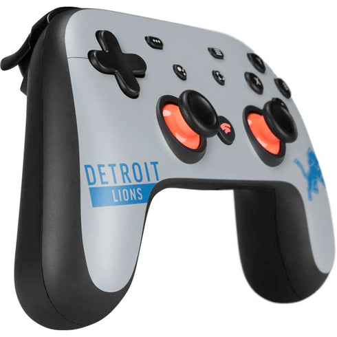 NFL Detroit Lions Grey Performance Series Google Stadia Controller Skin