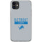 NFL Detroit Lions Grey Performance Series iPhone 11 Clear Case