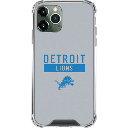 NFL Detroit Lions Grey Performance Series iPhone 11 Pro Max Clear Case