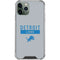 NFL Detroit Lions Grey Performance Series iPhone 11 Pro Max Clear Case