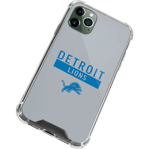 NFL Detroit Lions Grey Performance Series iPhone 11 Pro Max Clear Case