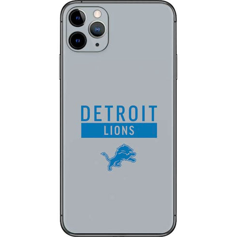 NFL Detroit Lions Grey Performance Series iPhone 11 Pro Max Skin