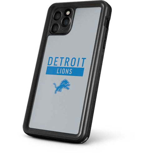 NFL Detroit Lions Grey Performance Series iPhone 11 Pro Max Waterproof Case