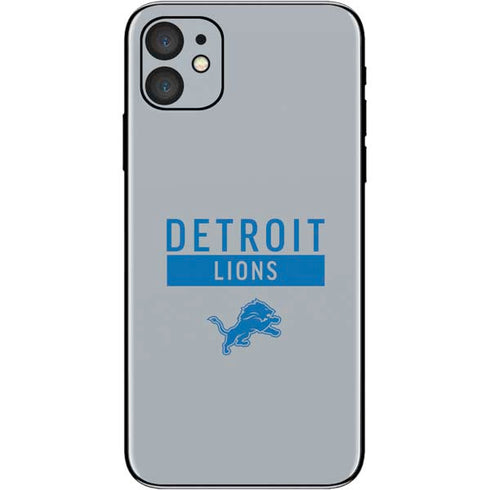 NFL Detroit Lions Grey Performance Series iPhone 11 Skin