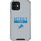 NFL Detroit Lions Grey Performance Series iPhone 12 Mini Clear Case