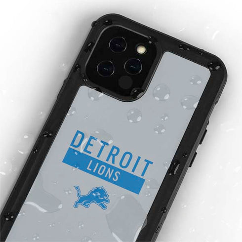 NFL Detroit Lions Grey Performance Series iPhone 12 Pro Waterproof Case