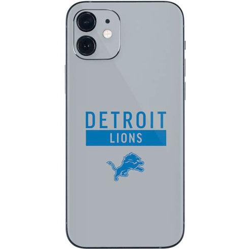NFL Detroit Lions Grey Performance Series iPhone 12 Skin