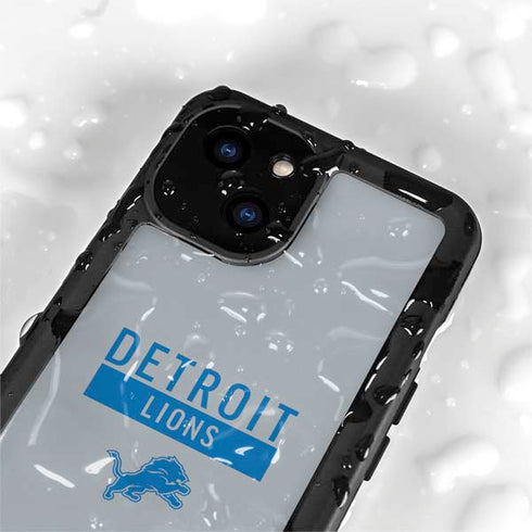 NFL Detroit Lions Grey Performance Series iPhone 13 Mini Waterproof Case