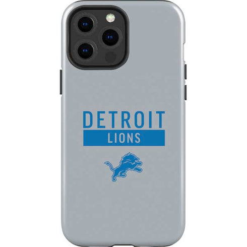 NFL Detroit Lions Grey Performance Series iPhone 13 Pro Max Impact Case