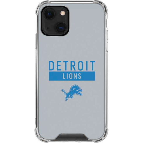 NFL Detroit Lions Grey Performance Series iPhone 14 Clear Case