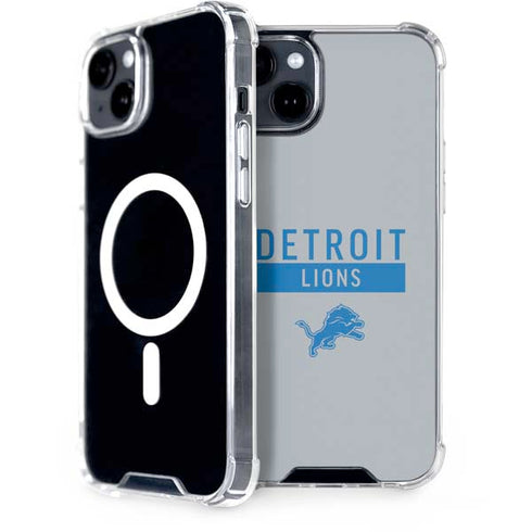 NFL Detroit Lions Grey Performance Series iPhone 15 Plus MagSafe Case