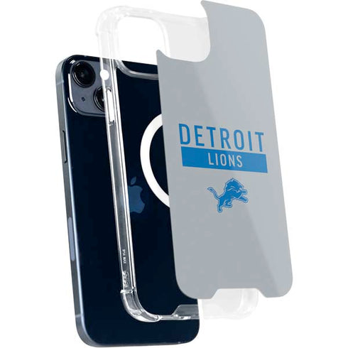 NFL Detroit Lions Grey Performance Series iPhone 14 Plus MagSafe Case