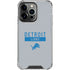 NFL Detroit Lions Grey Performance Series iPhone 14 Pro Clear Case