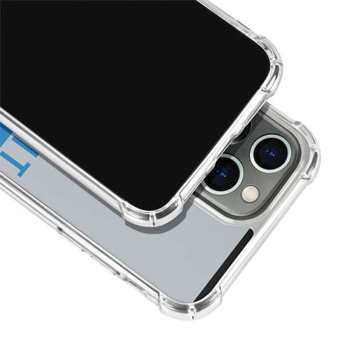 NFL Detroit Lions Grey Performance Series iPhone 15 Pro Clear Case