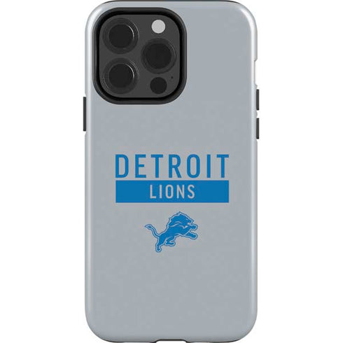 NFL Detroit Lions Grey Performance Series iPhone 14 Pro Impact Case