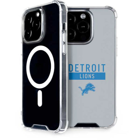 NFL Detroit Lions Grey Performance Series iPhone 15 Pro MagSafe Case