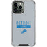 NFL Detroit Lions Grey Performance Series iPhone 14 Pro Max Clear Case