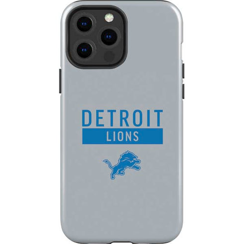 NFL Detroit Lions Grey Performance Series iPhone 15 Pro Max Impact Case