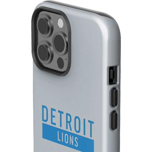 NFL Detroit Lions Grey Performance Series iPhone 15 Pro Max Impact Case
