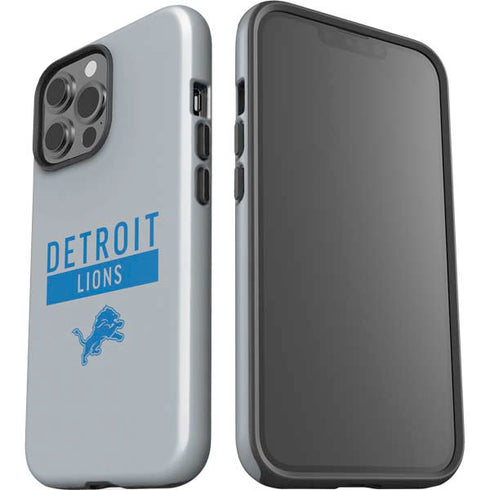 NFL Detroit Lions Grey Performance Series iPhone 15 Pro Max Impact Case