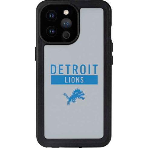 NFL Detroit Lions Grey Performance Series iPhone 14 Pro Max Waterproof Case