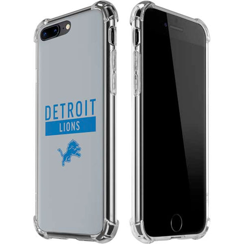 NFL Detroit Lions Grey Performance Series iPhone 7/8 Plus Clear Case