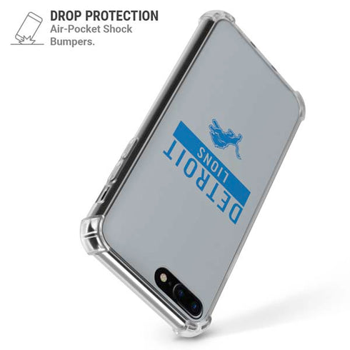 NFL Detroit Lions Grey Performance Series iPhone 7/8 Plus Clear Case