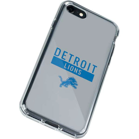 NFL Detroit Lions Grey Performance Series iPhone SE (2nd & 3rd Gen) Clear Case
