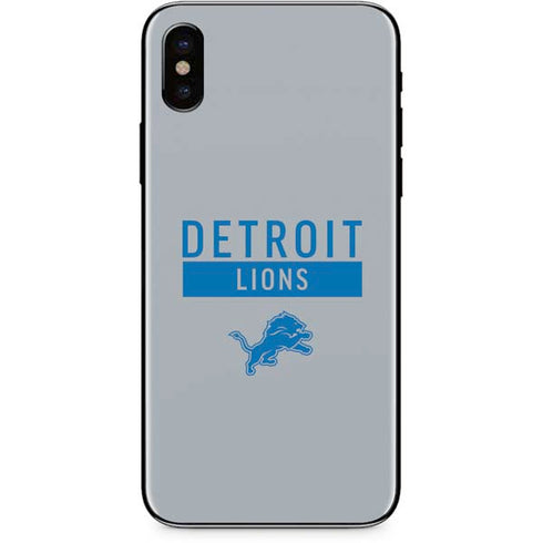 NFL Detroit Lions Grey Performance Series iPhone X Skin