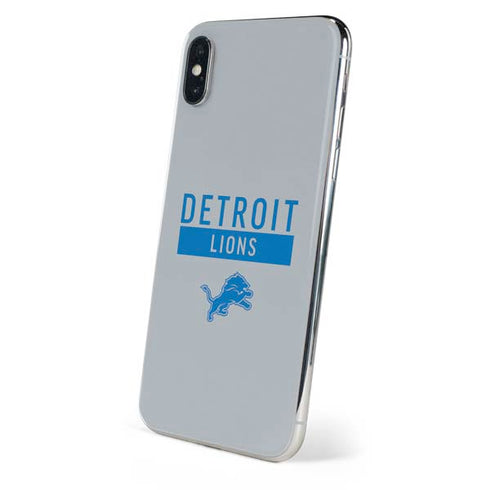 NFL Detroit Lions Grey Performance Series iPhone X Skin