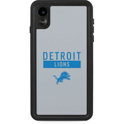 NFL Detroit Lions Grey Performance Series iPhone XR Waterproof Case