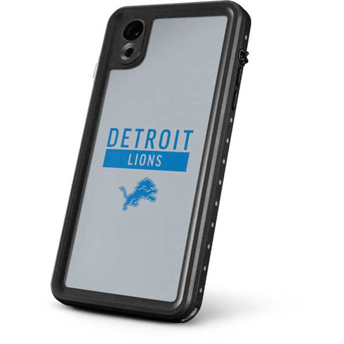 NFL Detroit Lions Grey Performance Series iPhone XR Waterproof Case