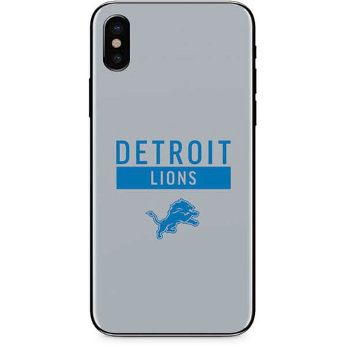 NFL Detroit Lions Grey Performance Series iPhone XS Max Skin