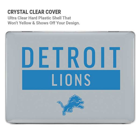 NFL Detroit Lions Grey Performance Series MacBook Pro 15in (2016-19) Case plus Skin