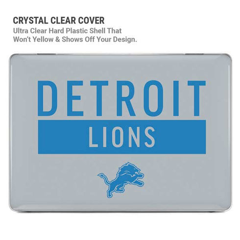 NFL Detroit Lions Grey Performance Series MacBook Pro 16in (2019-20) Case plus Skin