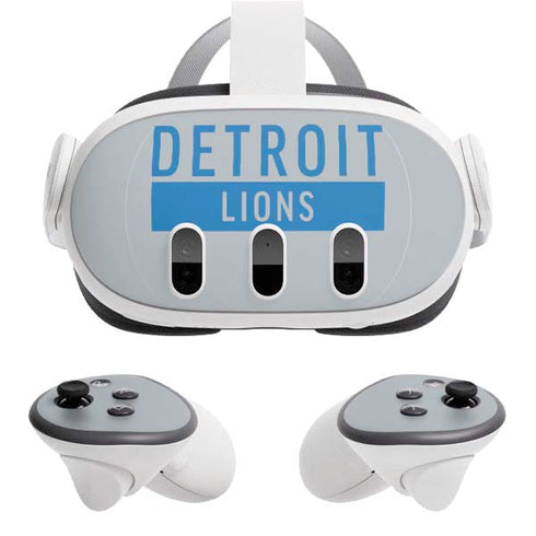 NFL Detroit Lions Grey Performance Series Meta Quest 3 Skin