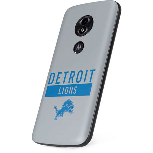 NFL Detroit Lions Grey Performance Series Moto E5 Play Skin