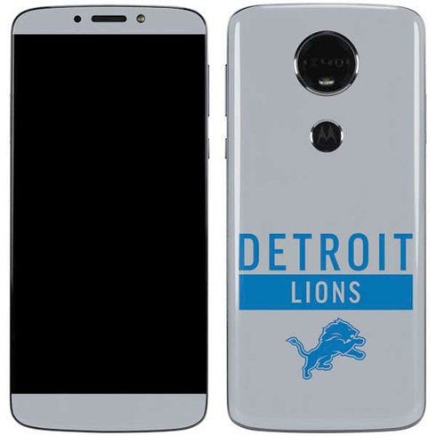 NFL Detroit Lions Grey Performance Series Moto E5 Plus Skin
