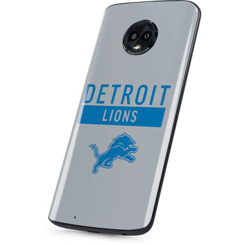 NFL Detroit Lions Grey Performance Series Moto G6 Skin