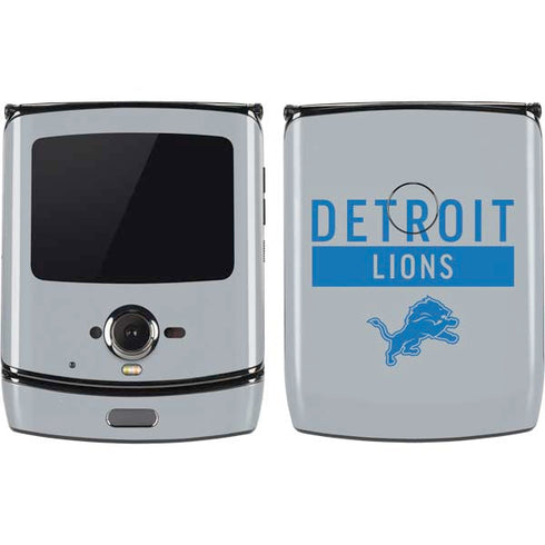 NFL Detroit Lions Grey Performance Series Motorola RAZR Skin