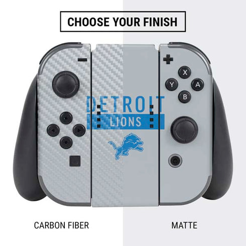 NFL Detroit Lions Grey Performance Series Nintendo Switch Bundle Skin