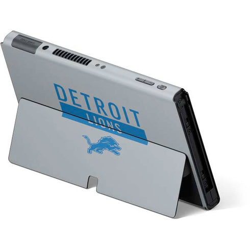 NFL Detroit Lions Grey Performance Series Nintendo Switch OLED (2021) Skin