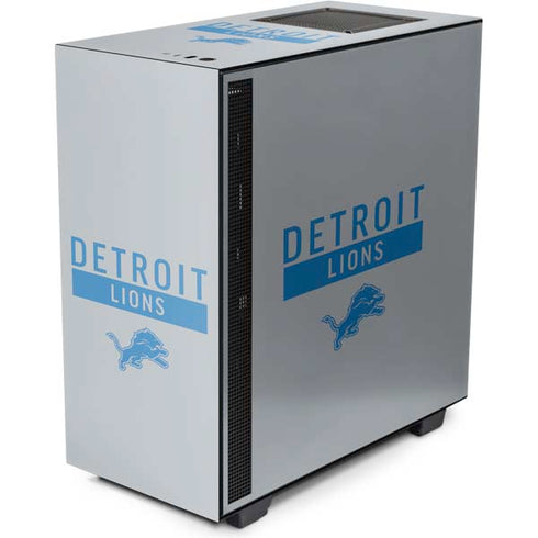 NFL Detroit Lions Grey Performance Series NZXT H510 Compact ATX Mid-Tower Case Skin