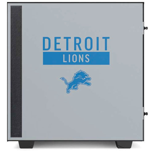 NFL Detroit Lions Grey Performance Series NZXT H510 Compact ATX Mid-Tower Case Skin