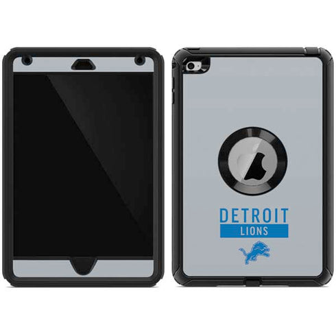 NFL Detroit Lions Grey Performance Series Otterbox Defender iPad Skin