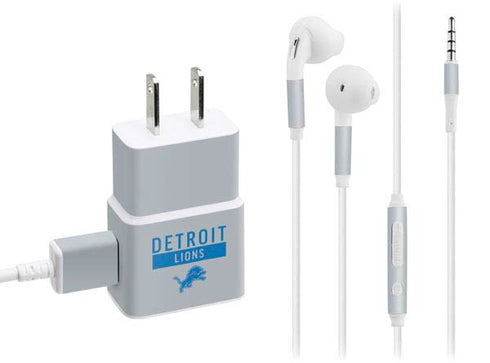 NFL Detroit Lions Grey Performance Series Phone Charger Skin
