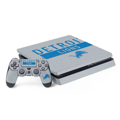 NFL Detroit Lions Grey Performance Series PS4 Slim Bundle Skin