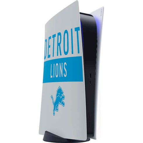 NFL Detroit Lions Grey Performance Series PS5 Digital Edition Console Skin